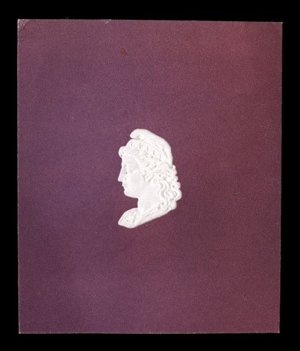 Turner Essay 1 Vignette 2b, Embossed Liberty Head on deep purple surface printed cardboard, 46x55mm, small thin spot, otherwise a fresh and very fine example of this scarce
essay.