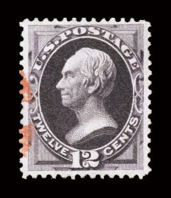 162, 12c Blackish violet, a pretty used single, being very well centered, vibrant color and detailed impression on bright white paper, small portion of a light red cancel at
left, extremely fine 1987 PF certificate.