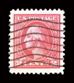 528, 2c Carmine offset, Ty. Va, an eye-catching used single that is impeccably well centered amid incredibly large and balanced margins all around, rich vibrant color,
extremely fine gem 2008 PSE certificate (XF-Superb 95 Jumbo SMQ $100.00 for
