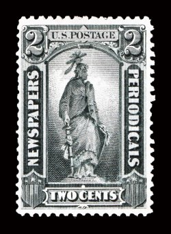 PR33, 2c Gray black special printing, without gum as issued, quite fresh, nicely centered, very fine 1991 PF certificate.