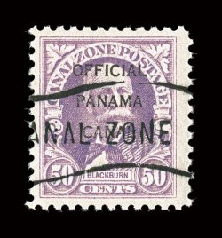 O8, 50c Rose lilac, Ty. 1A ovpt., nicely centered within unusually wide margins, typical c.t.o. cancel, still with original gum (never hinged), very fine.