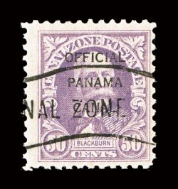 O8, 50c Rose lilac, Ty. 1A ovpt., used, with c.t.o. cancel as always, still possessing original gum, strong color, fine 1989 PF certificate.