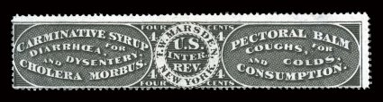 RS176a, Marsden, T.W., 4c Black, deep color and strong impression, fine.