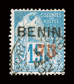 18, 1892 75 red surcharge on 15c Blue, used, strong color, light c.d.s. postmark, fine signed Calves (Yvert 16 Ç620).