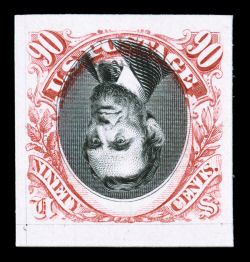 129aP4-122aP4, 15c-90c 1869 Pictorials, Centers Inverted, plate proofs on card, a magnificent complete set of these ever popular proof rarities, of which only 100 of each value
were printed, and even fewer in number still exist as complete sets