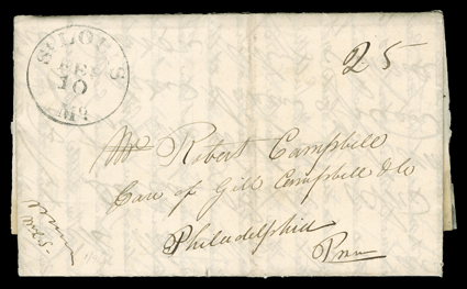 Sublette, William, A good pair of letters from February 1836, both to Robert Campbell in Philadelphia. The first, from the 9th, has wonderful content about a bill due from
Lucien Fontenelle and Tom Fitzpatrick, about which he spoke to John B. Sar