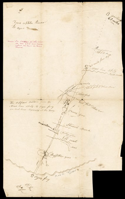 Tillton, William P., Document signed, Galena, Illinois, December 1830, also signed by William Bennet. It reads in part:The undersigned, appointed by County Commission Court to
Record a road commencing at Galena to intersect the Apple River Roa