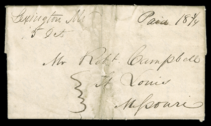 [American Fur Company: Vanderburghs Death] Interesting autograph letter signed by John Catron to Robert Campbell in St. Louis. He explains that Wm. H. Vanderburg the clerk of
the American Fur Co. drew a Bill of Exchange on P[ierre] Choute