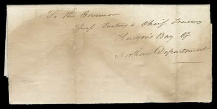 [Hudsons Bay Company, Fort Alexander, 1827] Detailed letter by chief factor John Stuart at Ft. Alexander, Bas de la Riviere (on the Winnipeg River in present-day Manitoba),
December 5, 1827. He writes the governor of the company to report his st