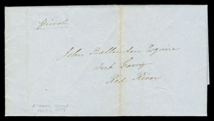 [Hudsons Bay Company, 1831-65] Excellent group of seven letters concerning the business of the Hudsons Bay Company, the largest and most enduring fur trading company in North
America. Includes items from Donald Ross, William McMurray, James Kei