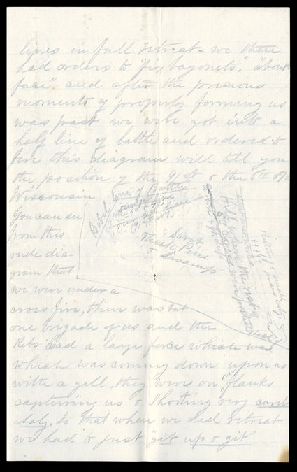 [Road to Appomattox - Beard Correspondence] “The Glorious finale of our wearisome marching” The letters of soldier Ezra H. Beard of Jefferson, NY, a farmer who enlists in the
summer of 1864. A good group of 66 autograph letters and one typewritte