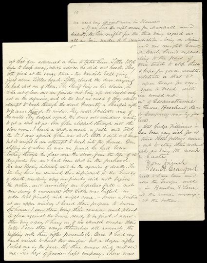 [Bleeding Kansas - Denver Correspondence] A further archive (see previous lot and California section) of over twenty letters to and from James W. Denver, from his service as
Commissioner of Indian Affairs and as Territorial Governor of Kansas. Th
