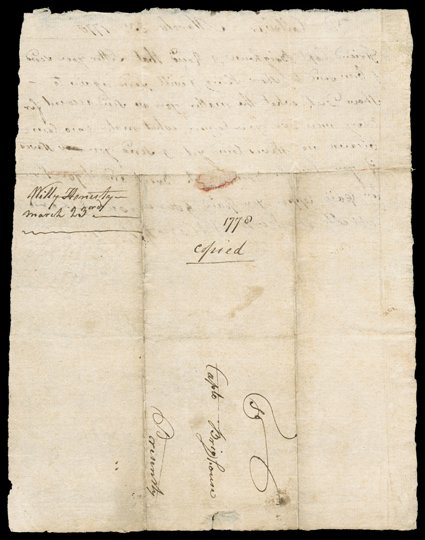 [Slave Trade, 1778] Brief but interesting autograph letter by Eyo Nsa, aka Willy Honesty, a native African slave trader, who writes to Capt. Brighouse in 1778 from Old Calabar:
I recd that letter you send. I been send to show King. I will sen