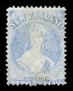 2d. pale ultramarine, unused without gum, good color though with some discoloration which is usual with this value on pelure paper small light crease in the lower left corner,
otherwise sound. A very rare stamp. Holcombe Certificate (1993). Sc.