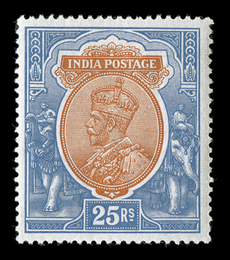 S.G. 151-91, 1911-22 3p-25R George V, watermarked single star, complete set of all 41 stamps, including all the Gibbons listed shade varieties, o.g., except a few low values
no gum or part o.g., most h.r. or l.h., fine-very fine set.