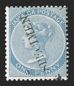 S.G. 1-6s, 1860-63 1d-1- Victoria, overprinted SPECIMEN. cplt. (Samuel Ty. J2), overprinted diagonal inverted reading up, except 6d vertical reading up, o.g., h.r., 2d with
spot of foxing and 4d with gum bends, otherwise fine-very fine much