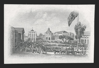 1921 6d Abolition of Slavery, vignette only die essay in black on proof paper, 37x24mm, fresh and very fine ex-Cameron.