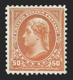 260, 50c Orange, wonderfully fresh, vivid rich color, o.g., very lightly hinged, very fine.