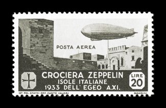 Sassone PA22-27, 1933 3L-20L Graf Zeppelin cplt., fresh mint set with excellent colors on bright paper, o.g., n.h., very fine (Scott C20-25 $330.00).