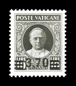 Sassone 35-40, 1934 40c on 80c to 3,70L on 10L Provisional surcharges cplt., a well centered mint set, radiant colors on bright white paper, crisp even perforations, o.g., minor
h.r., very fine or better a nice set in this select centering eac