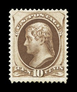 150, 10c Brown, attractively centered within large margins, fresh color, full o.g., lightly hinged, very fine 1984 PF certificate for a block of four, this being the bottom
right stamp.