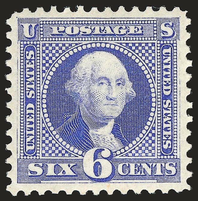 6c Blue, Re-Issue (126).> Original gum, lightly hinged, intense shade and impression on bright paper, well-balanced margins<><>^EXTREMELY FINE. A BEAUTIFUL AND PRISTINE ORIGINAL-GUM EXAMPLE OF THE 6-CENT 1869
PICTORIAL RE-ISSUE.^<><>Ex Sheriff. W