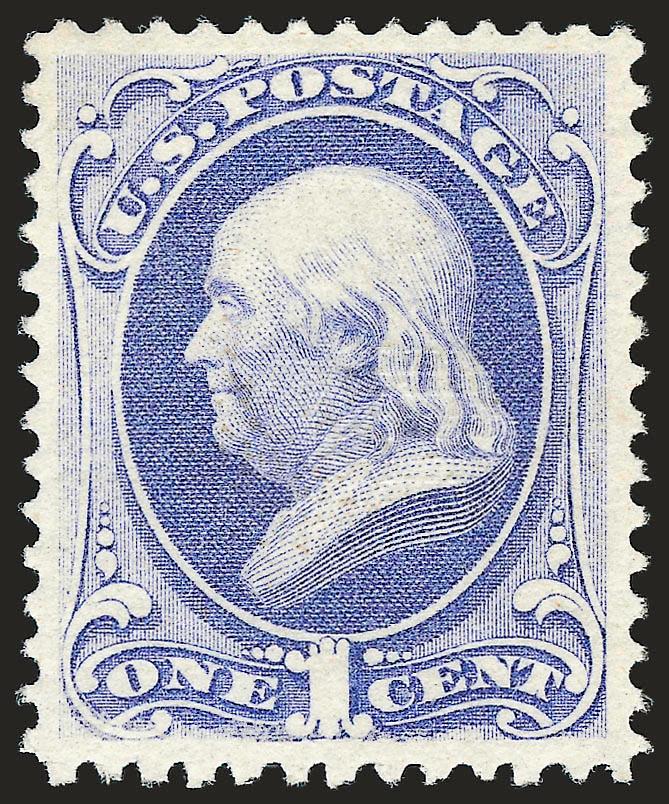 1c Ultramarine, I Grill (134 var).> Original gum, barest trace of hinging, brilliant color on bright paper, almost perfectly centered with wide and balanced margins, clearly-defined I grill which is the smaller
of the two grill sizes<><>^EXTREMELY