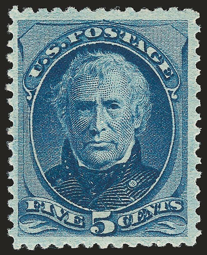 5c Blue (185). Mint N.H.,> rich color on bright paper, huge margins, Very Fine and choice, a beautiful stamp, with 1990 P.F. certificate, Scott Retail as hinged