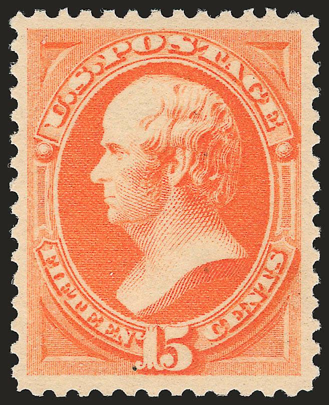 15c Red Orange (189). Mint N.H.,> stunning color, well-proportioned margins, trivial natural inclusion at bottom center not mentioned on accompanying certificate, Extremely Fine, a beautiful stamp, with 1996
P.F. certificate, Scott Retail as hinged