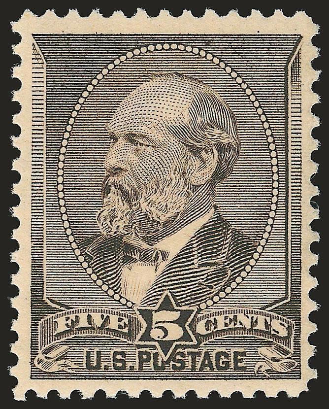 5c Yellow Brown (205).> Mint N.H., bright shade and crisp impression, light diagonal bend at bottom right not mentioned on accompanying certificate, Very Fine, with 1992 P.F. certificate