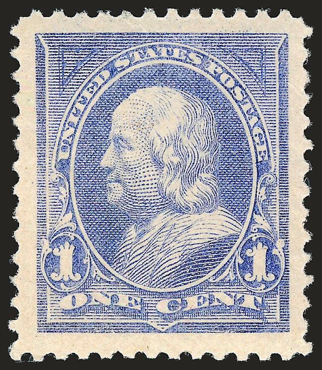 1c Ultramarine (246).> Mint N.H., brilliant color on bright paper, wide and balanced margins, light natural gum wrinkle at top right, Extremely Fine, with 1988 P.F. and 2007 P.S.E. certificates (XF 90 Jumbo SMQ
$380.00 as 90, $1,250.00 as 95), this