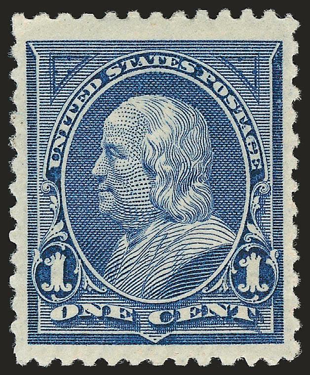 1c Blue (247).> Mint N.H., deep rich color on bright paper, huge margins, light corner perf crease at top left not mentioned on accompanying certificate, Extremely Fine, with 1989 A.P.S. certificate