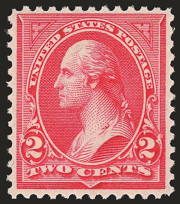 2c Carmine, Ty. II (251).> Original gum which appears to be Mint N.H. except for small diagonal line on gum, vibrant color, choice centering, Extremely Fine