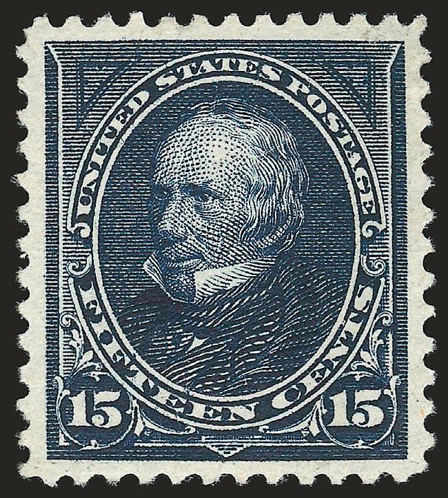 15c Dark Blue (274).> Original gum, barest trace of hinging, unusually deep color which stands out from the bright white paper, beautiful centering with wide margins, Extremely Fine, a superb stamp, with 1984
P.F. certificate