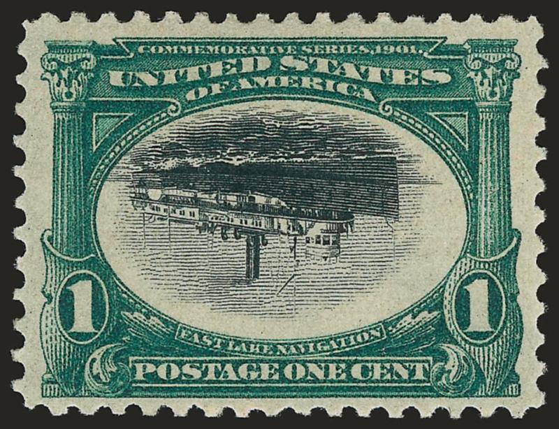 1c Pan-American, Center Inverted (294a).> Unusually choice centering and wide margins for this Invert error, very lightly hinged, deep rich colors, wonderful state of freshness<><>^EXTREMELY FINE. NO DOUBT ONE
OF THE FINEST LIGHTLY-HINGED EXAMPLES