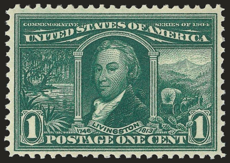 1c Louisiana Purchase (323).> Mint N.H., deep rich color, pretty centering, fresh and Extremely Fine, with 1987 P.F. certificate