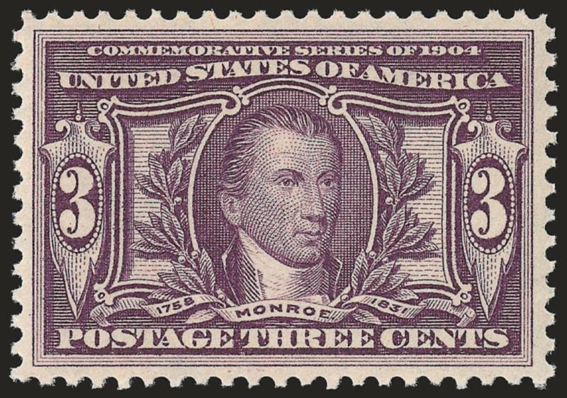 3c Louisiana Purchase (325).> Mint N.H., brilliant color, crisp impression, almost perfectly centered, fresh and Extremely Fine, with 2001 P.F. certificate
