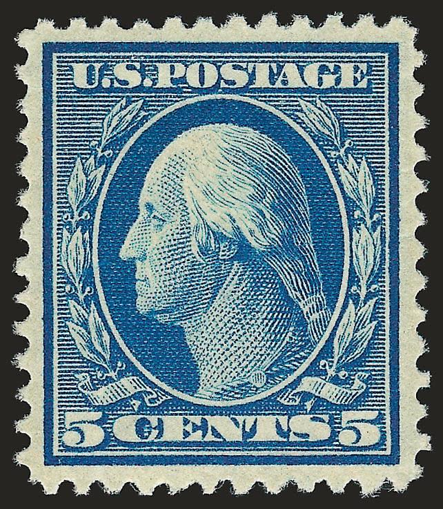 5c Blue (335).> Mint N.H., brilliant color, detailed impression, choice centering with wide margins, fresh and Extremely Fine, a beautiful stamp, with 2001 P.F. certificate