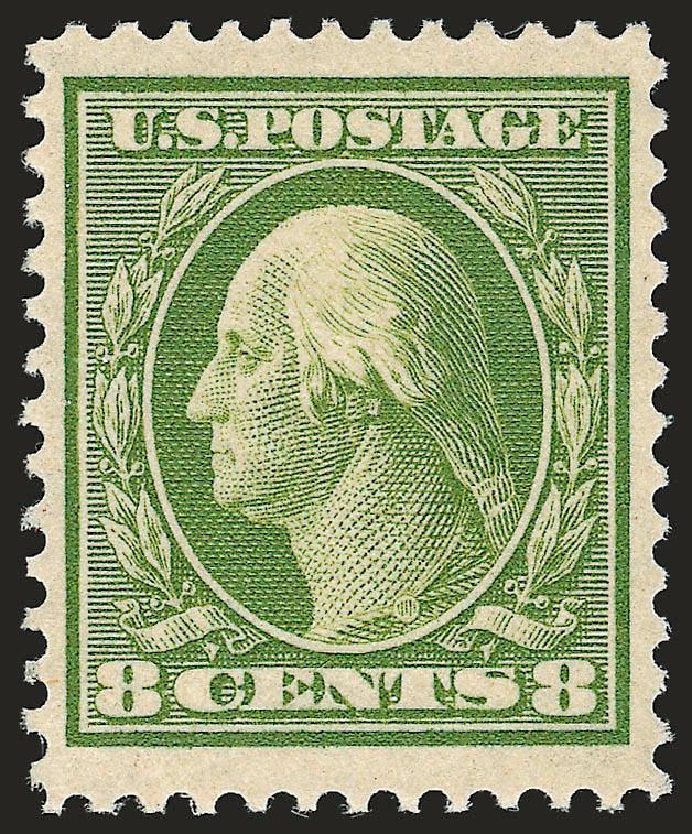 8c Olive Green (337).> Mint N.H., pretty shade, enormous margins, Extremely Fine