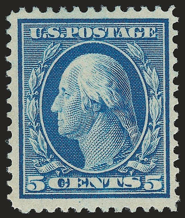 5c Blue, Bluish (361).> Intense shade on deeply blued paper, wide margins for this difficult issue<><>^EXTREMELY FINE. A BEAUTIFUL EXAMPLE OF THE 5-CENT ON BLUISH PAPER, WITH SOME OF THE DEEPEST BLUING OF THE
PAPER WE HAVE EVER SEEN.^<><>With 199