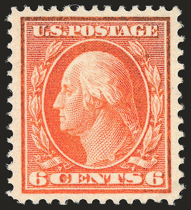 6c Red Orange (379).> Mint N.H., bright color with some oxidation at top, wide margins, Extremely Fine, with 1992 P.F. certificate