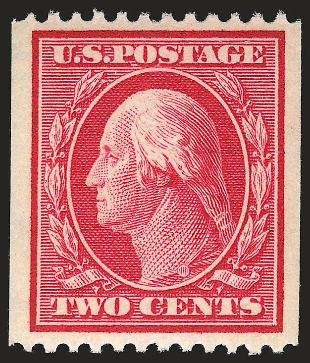 2c Carmine, Coil (386).> Mint N.H., radiant color on bright paper, wide and balanced margins, Extremely Fine Gem, with 2001 P.F. certificate