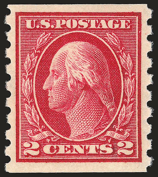 2c Carmine, Coil (413).> Mint N.H., deep rich color on bright paper, wide and balanced margins, Extremely Fine, with 1992 and 2004 P.F. certificates, the former as a pair