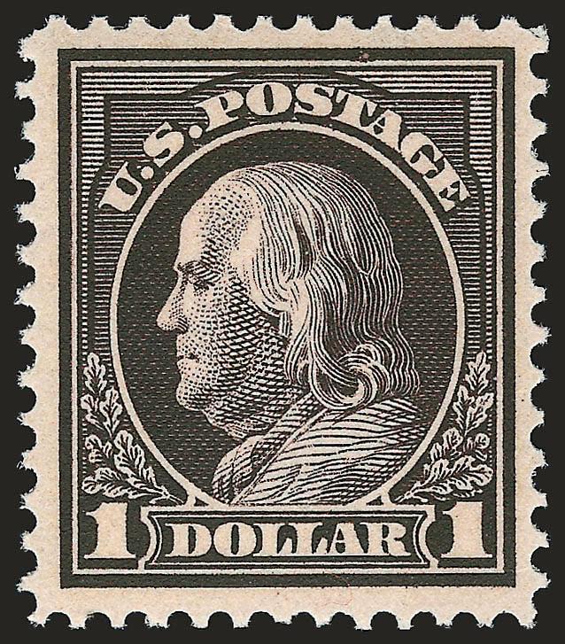 $1.00 Violet Brown (423).> Mint N.H., intense color and proof-like impression, wide margins, Very Fine and choice, a stamp of great eye appeal, with copy of 1989 P.F. certificate for block of four