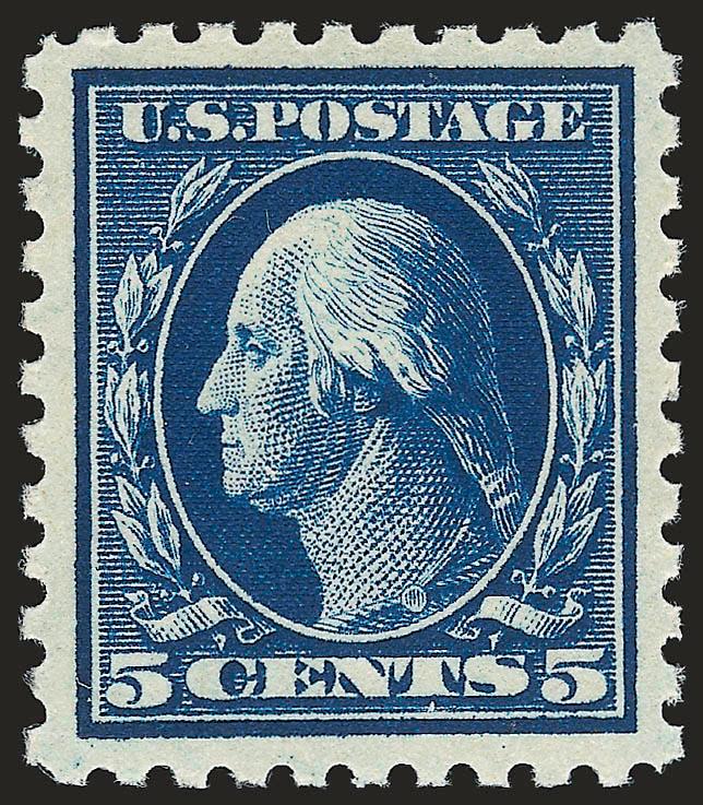 5c Blue (428).> Mint N.H., deep rich color nicely complemented by bright paper, almost perfectly centered with wide margins, fresh and Extremely Fine, with 2001 P.F. certificate