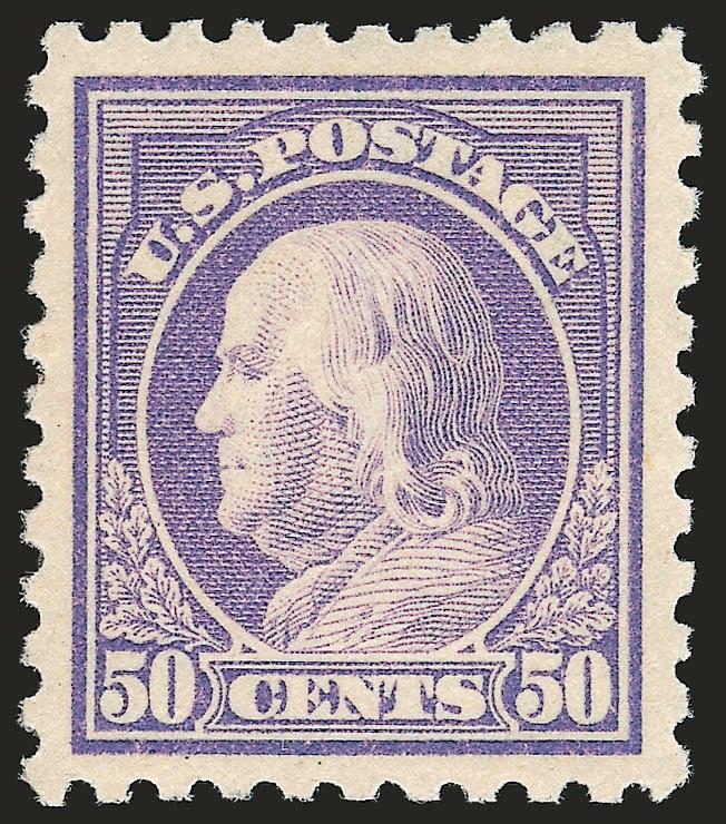 50c Violet (440).> Barest trace of hinging, brilliant color, wide margins, Extremely Fine, a pretty stamp