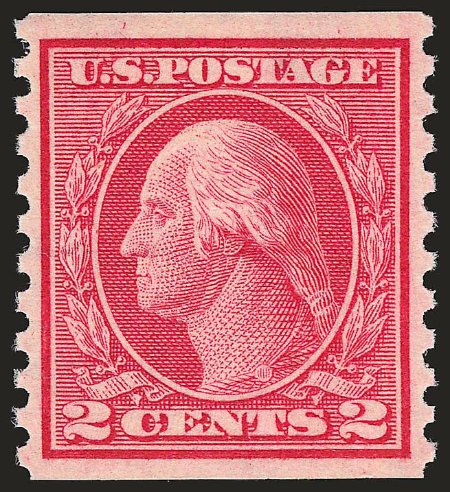 2c Carmine Rose, Ty. I, Coil (453).> Mint N.H., vibrant color, choice centering, Extremely Fine, with 2001 P.F. certificate