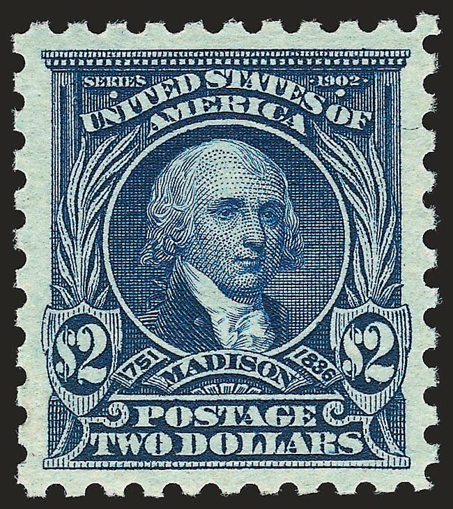 $2.00 Dark Blue (479).> Mint N.H., intense shade and impression, well-balanced margins, fresh and Extremely Fine, a pretty stamp, with 1995 P.F. and 2007 P.S.E. certificates (XF 90 SMQ $1,100.00)