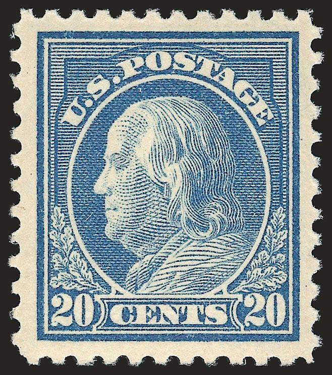 20c Light Ultramarine (515).> Mint N.H., deep rich color on bright paper, choice centering with extra wide margins, Extremely Fine, with 1997 P.F. certificate for block of four