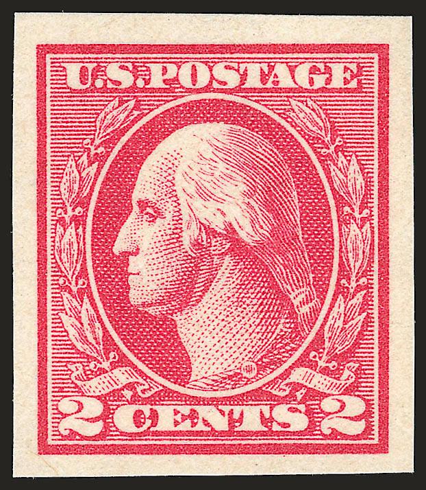 2c Carmine, Ty. Va, Imperforate (534).> Mint N.H., brilliant color, wide and balanced margins, Extremely Fine